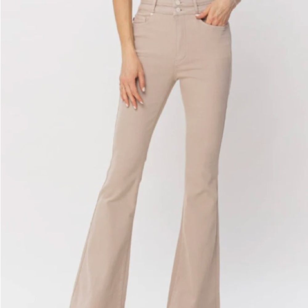 Judy Blue Women's Flare Jeans in Khaki